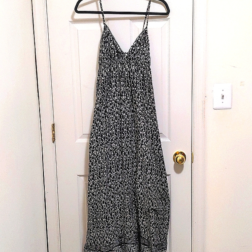 Black and white maxi dress